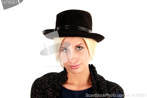Image of blond girl with hat
