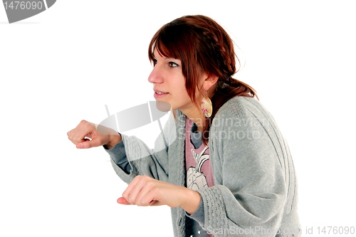 Image of funny posing girl