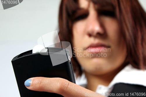 Image of photographer girl with light meter