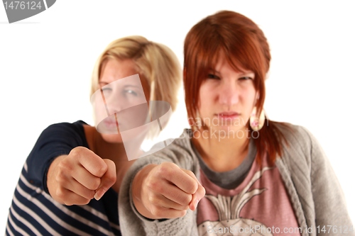 Image of agressive girls