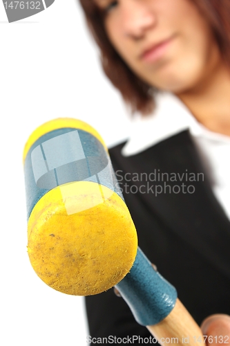 Image of girl with hammer