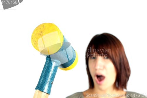 Image of girl with hammer