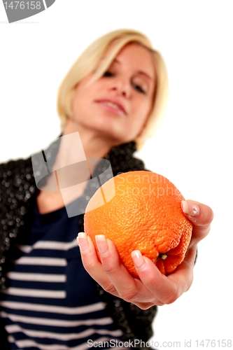 Image of girl with orange