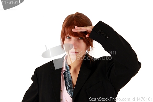 Image of girl searching for something