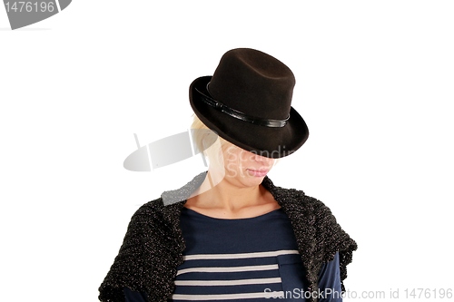 Image of blond girl with hat