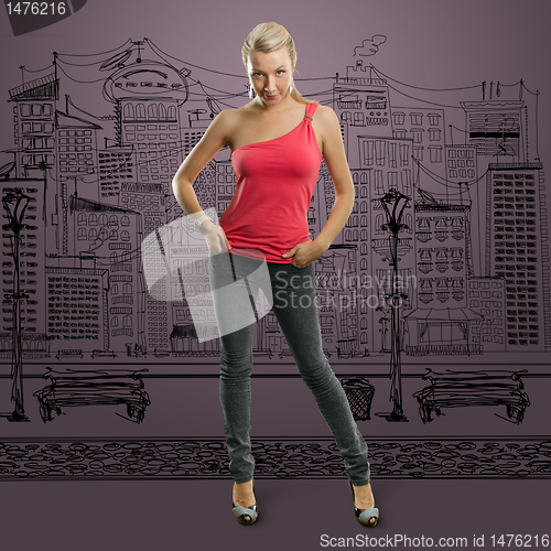Image of woman looking on camera