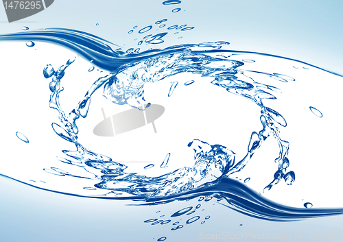 Image of Blue water and water splash