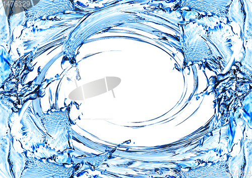 Image of Blue water and water splash