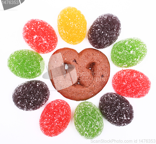 Image of Colorful Jelly Candy as Background 