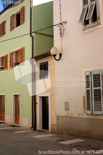 Image of Ancient street in the city of Novigrad Istria Croatia