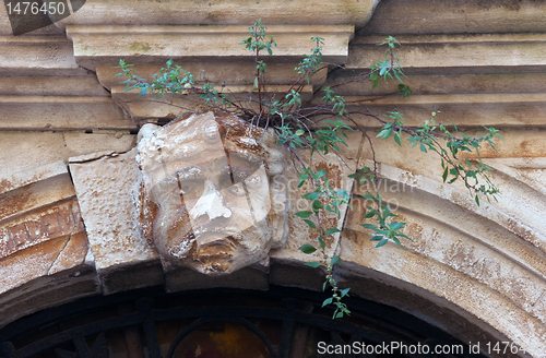 Image of Stucco mask on the facade