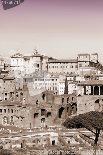Image of Rome in sepia