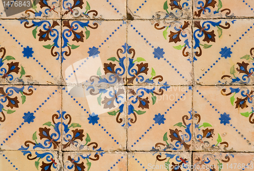 Image of Traditional Portuguese glazed tiles