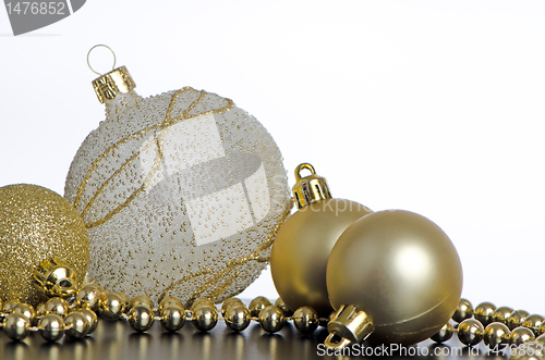 Image of Golden christmas balls