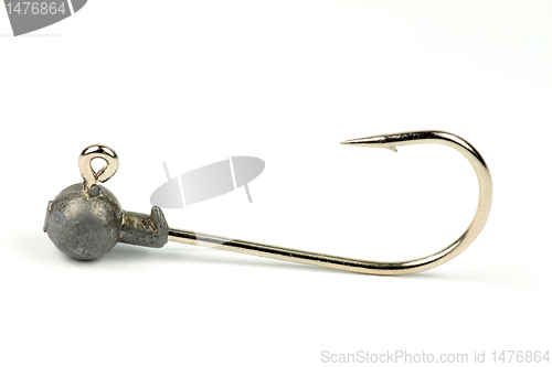 Image of Leaded hook for fishing on a white background