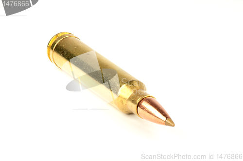Image of 300 WM caliber cartridge on white background