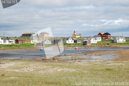 Image of abandoned fishing village Hamningberg in Finnmark, End of Europe