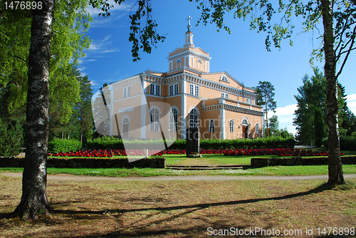 Image of Church and military cemetery in Rautalampi of Northern Savonia r