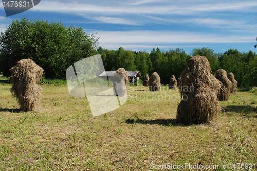 Image of Traditional finnish haystack in Melalahti village