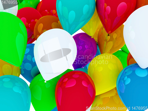 Image of many colored balloons forming a bright background wallpaper imag