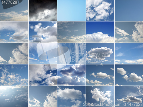 Image of Blue sky collage