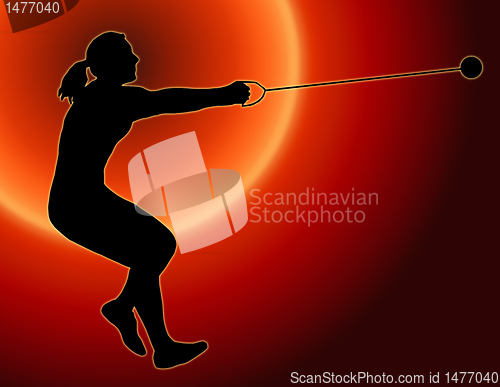 Image of Sunset Back Ladies Hammer Thrower