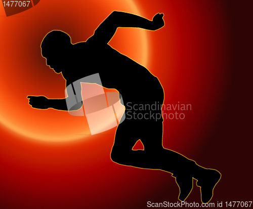 Image of Sunset Back Male Sprinter