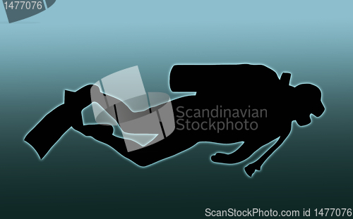 Image of Blue Back Scuba Diver