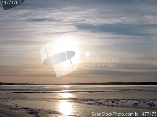 Image of frozen river 