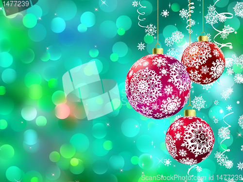 Image of Christmas with multicolor baubles. EPS 8