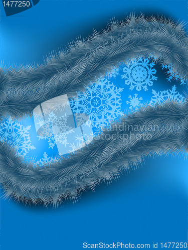 Image of Christmas card with snowflakes background. EPS 8