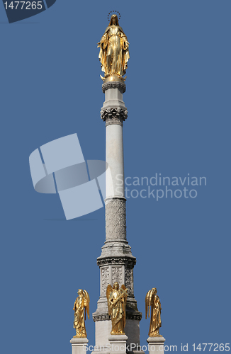 Image of Golden statue of Virgin Mary