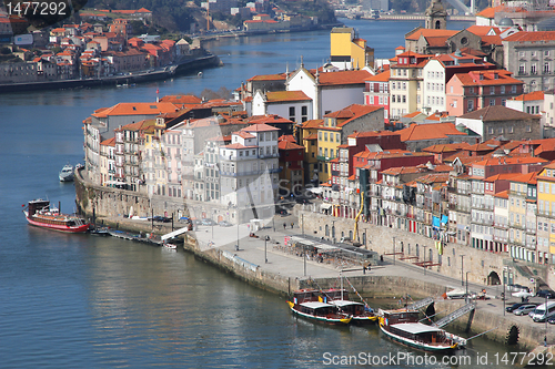 Image of Portugal. Porto city. View of Douro river embankment 