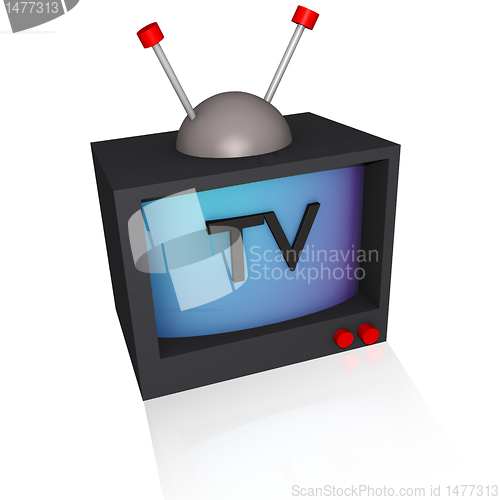 Image of 3d colorful tv