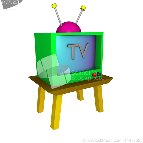 Image of 3d colorful tv