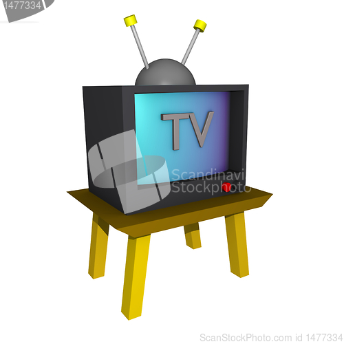 Image of 3d colorful tv