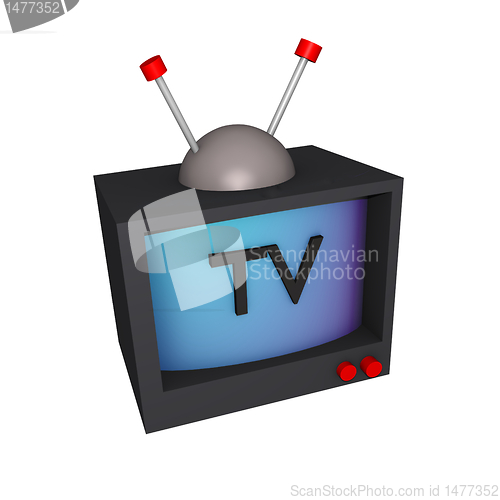 Image of 3d colorful tv