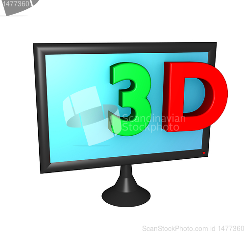 Image of 3d tv text