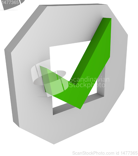 Image of green 3d checkbox