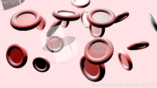 Image of red blood pattern 3d