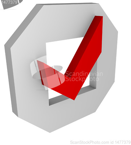 Image of red 3d checkbox