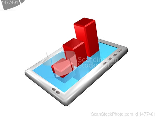 Image of 3d tablet pc diagram