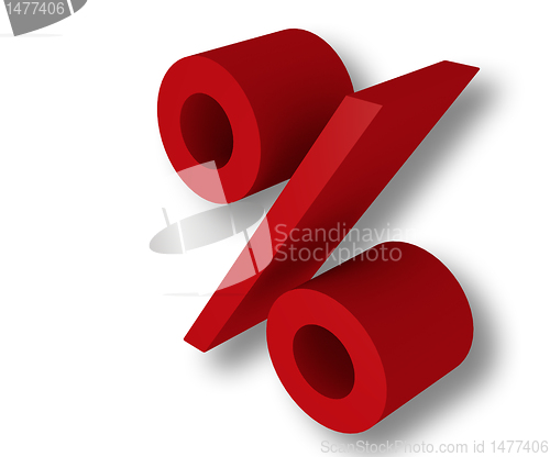 Image of 3d percent symbol