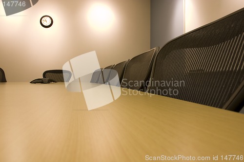 Image of Chairs in a Row in the Conference Room