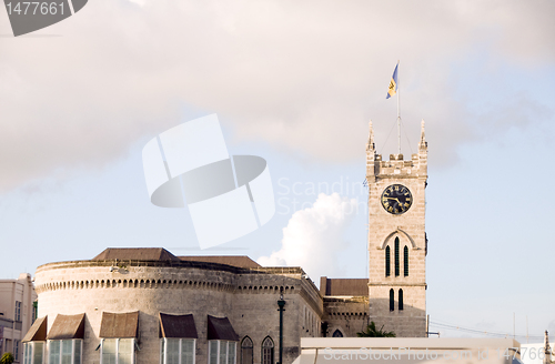Image of Parliament building Gothic architecture flag Bridgetown Barbados