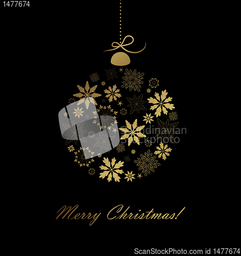 Image of Golden Christmas ball