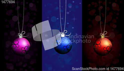 Image of Set of Christmas balls