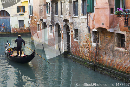 Image of Gondola in a small canal