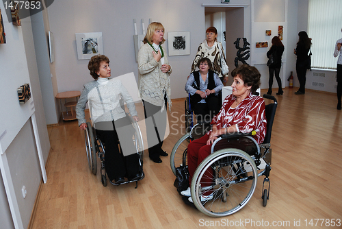 Image of People with disabilities at an exhibition of contemporary art