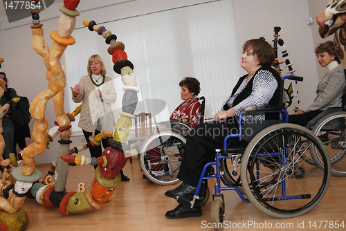 Image of People with disabilities at an exhibition of contemporary art